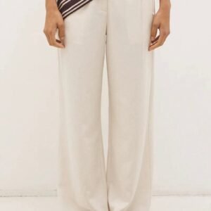 MON RENN | Elira Scarf Pant - Natural Fleck Cream