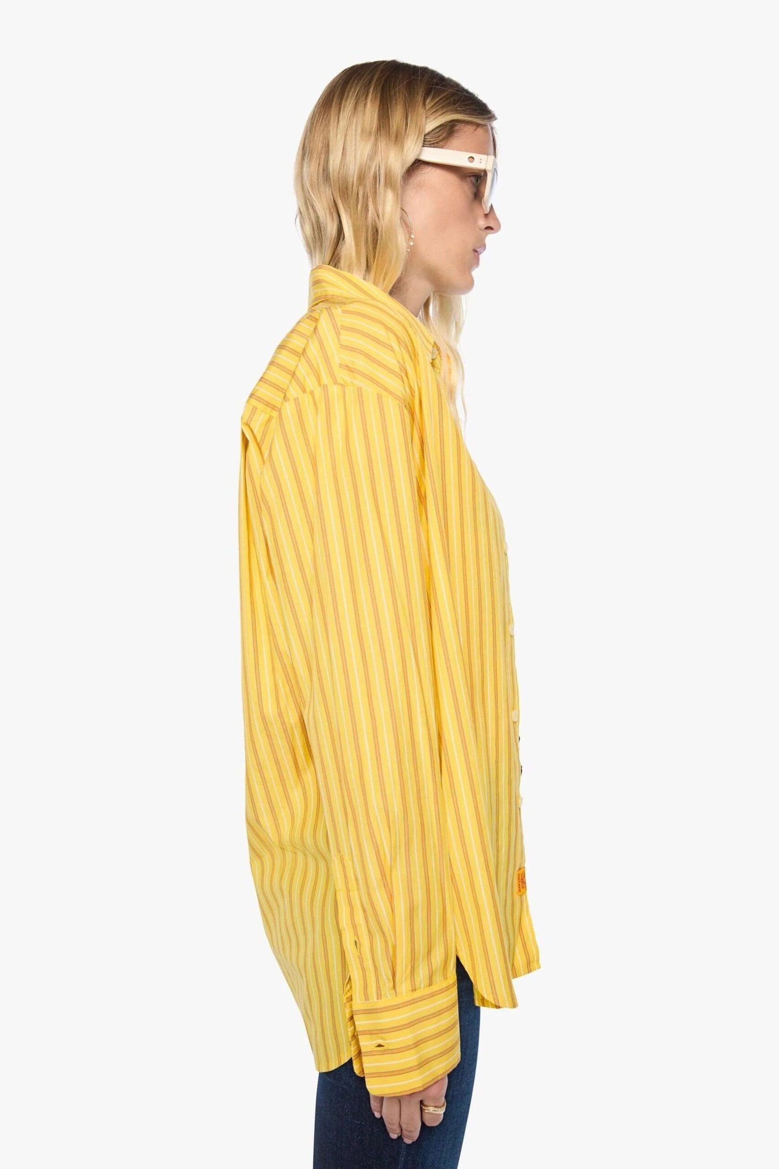 MOTHER | The Roomie Frenchie - Yellow Stripe - Image 2