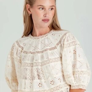 SUNDAYS | Dureya Top - Moonbeam Eyelet