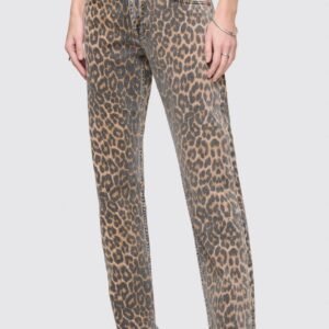 RE/DONE | Mid Rise Blondie Crop - Leopardo