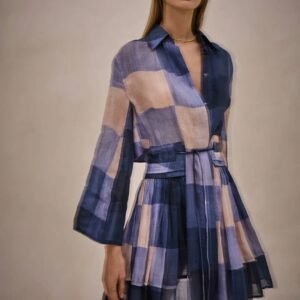 ALEXIS | Aviv Ramie Dress - Navy