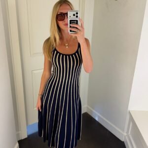 ASTR | Irecia Knit Dress - Navy Stripe